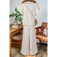 SALE!!!  Melinda Apricot Textured Ruffled Sleeve Zipped Top and Wide Leg Pants Set
