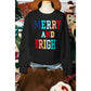 Black Merry And Bright Cable Knit Pullover Sweatshirt