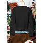 Black Merry And Bright Cable Knit Pullover Sweatshirt