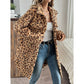 Mila Leopard Button Up Long Fuzzy Coat