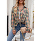 Mila Orange Plaid Long Sleeve Shirt