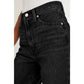 Millie Black Raw Hem Straight Leg Loose High Waist Jeans