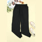 Mina Black Drawstring Smocked Waist Joggers