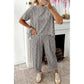 SALE!!!  Mischa White Leopard Loose Tee Drawstring Waist Barrel Pants Set