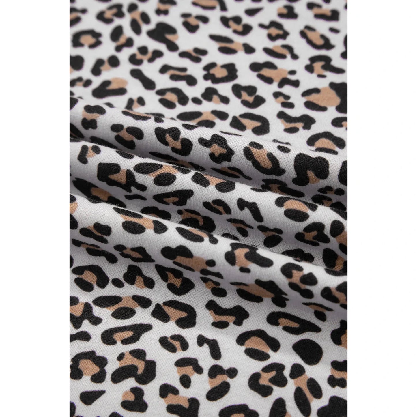SALE!!!  Mischa White Leopard Loose Tee Drawstring Waist Barrel Pants Set