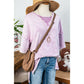 Misha Orchid Petal Mineral Wash Exposed Seam Drop Shoulder Oversized Tee