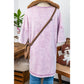 Misha Orchid Petal Mineral Wash Exposed Seam Drop Shoulder Oversized Tee