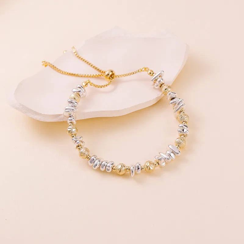 Golden Silver Mixed Lariat Bracelet