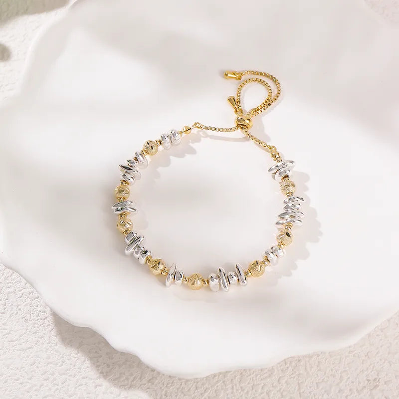 Golden Silver Mixed Lariat Bracelet
