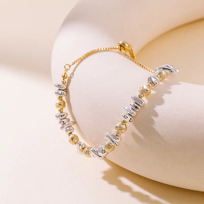 Golden Silver Mixed Lariat Bracelet