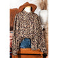 REDUCED!!!  Monika French Beige Oversized Leopard Print Balloon Sleeve Casual Shirt  REDUCED!!!