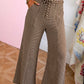 Nan Stripe Patchwork Design Wide Leg Casual Pants