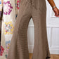 Nan Stripe Patchwork Design Wide Leg Casual Pants