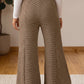 Nan Stripe Patchwork Design Wide Leg Casual Pants