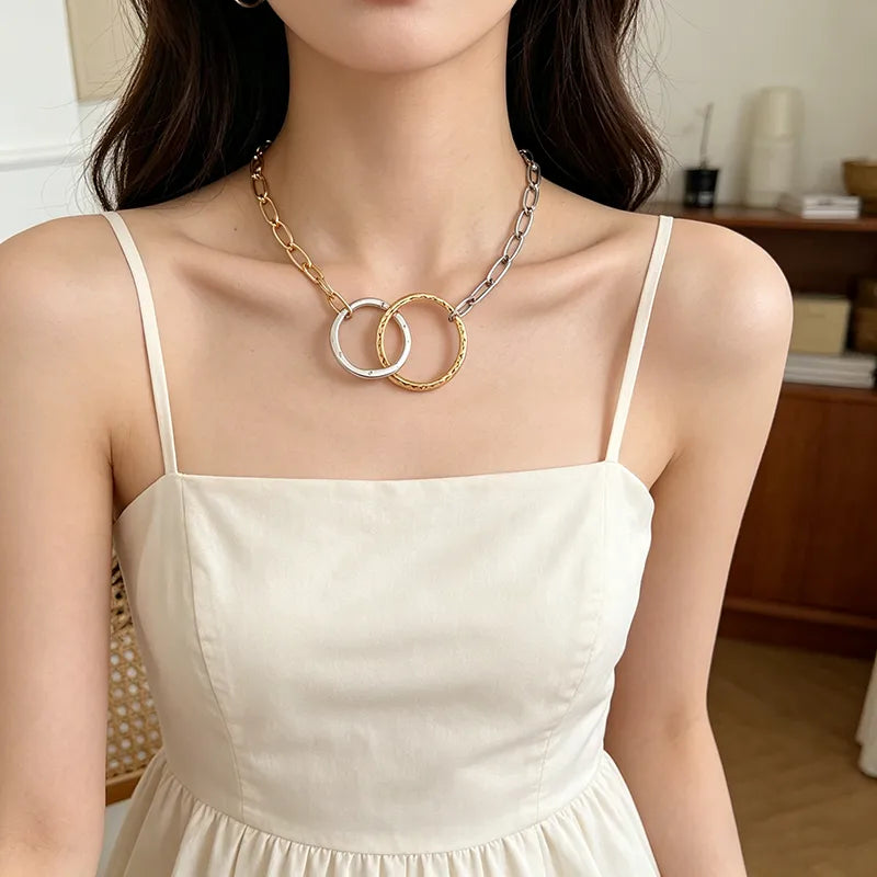 Double Circle Necklace
