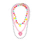 Handmade Multicolor Flower Pendant Necklace With Beaded Chain