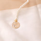 Faux Pearl Necklace with Gold Clasp & Drop Strand
