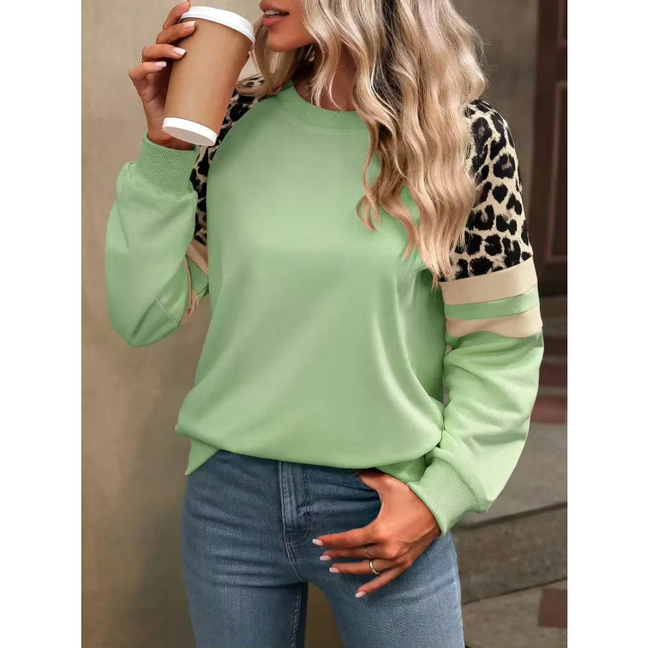 Nellie Grass Green Safari Accent Sweatshirt