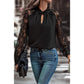 REDUCED!!!  Nessa Black Keyhole Neckline Floral Lace Raglan Sleeve Blouse  REDUCED!!!