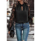 REDUCED!!!  Nessa Black Keyhole Neckline Floral Lace Raglan Sleeve Blouse  REDUCED!!!