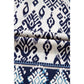 Netta Blue Boho Pattern Print High Waist Wide Leg Loose Pants