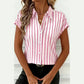 Nicoletta Pink Stripe Button‑Up Classic Shirt