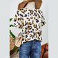 Nona Leopard Print Round Neck Casual T Shirt