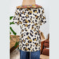 Nona Leopard Print Round Neck Casual T Shirt