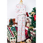 White Nutcracker Long Sleeve Top and Wide Leg Pants Set