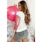 Pink Nutcracker Sequin Sleeve Top