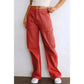 Opaline High Waist Straight Leg Cargo Pants with Pockets