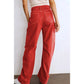 Opaline High Waist Straight Leg Cargo Pants with Pockets