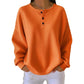 Kristel Orange Long Sleeve Waffle T Shirt