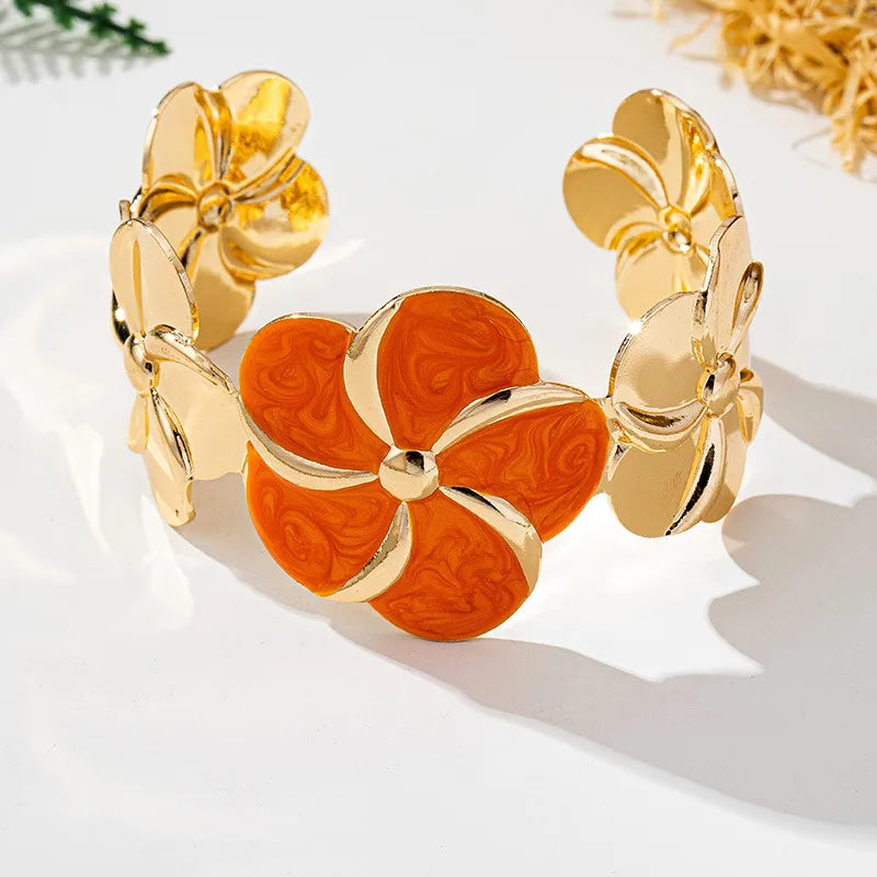 Orange Petal Accent Bracelet
