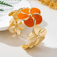 Orange Petal Accent Bracelet