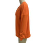 Kristel Orange Long Sleeve Waffle T Shirt