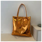 Glossy Metallic Tote - 5 Colors