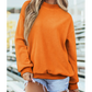 Alessia Orange Oversize Drop Shoulder Reversible Mock Neck Sweatshirt