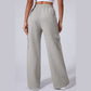 Orly Lace-up High Waist Wide Leg Workout Pants