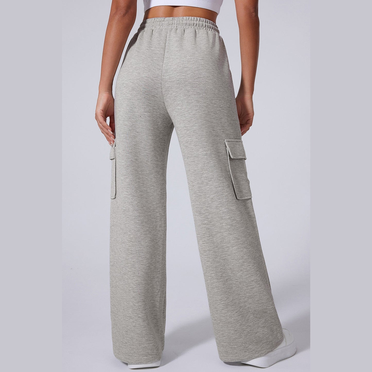 Orly Lace-up High Waist Wide Leg Workout Pants