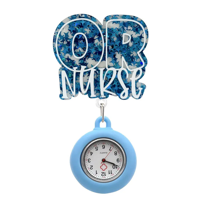 Nurse Pocket Watch Badge Reel - 4 Colors