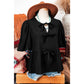 REDUCED!!!  Orsie Black Puff Sleeve Bowknot Front Peplum Blouse  REDUCED!!!