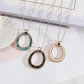 Oval Sweater Chain Necklace - 3 Colors