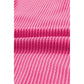 Pattie Spiral Ribbed Cutout Bow Knot Back Oversize T Shirt