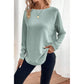Paxton Moonlight Jade Textured Raglan Sleeve Knit Loose Top