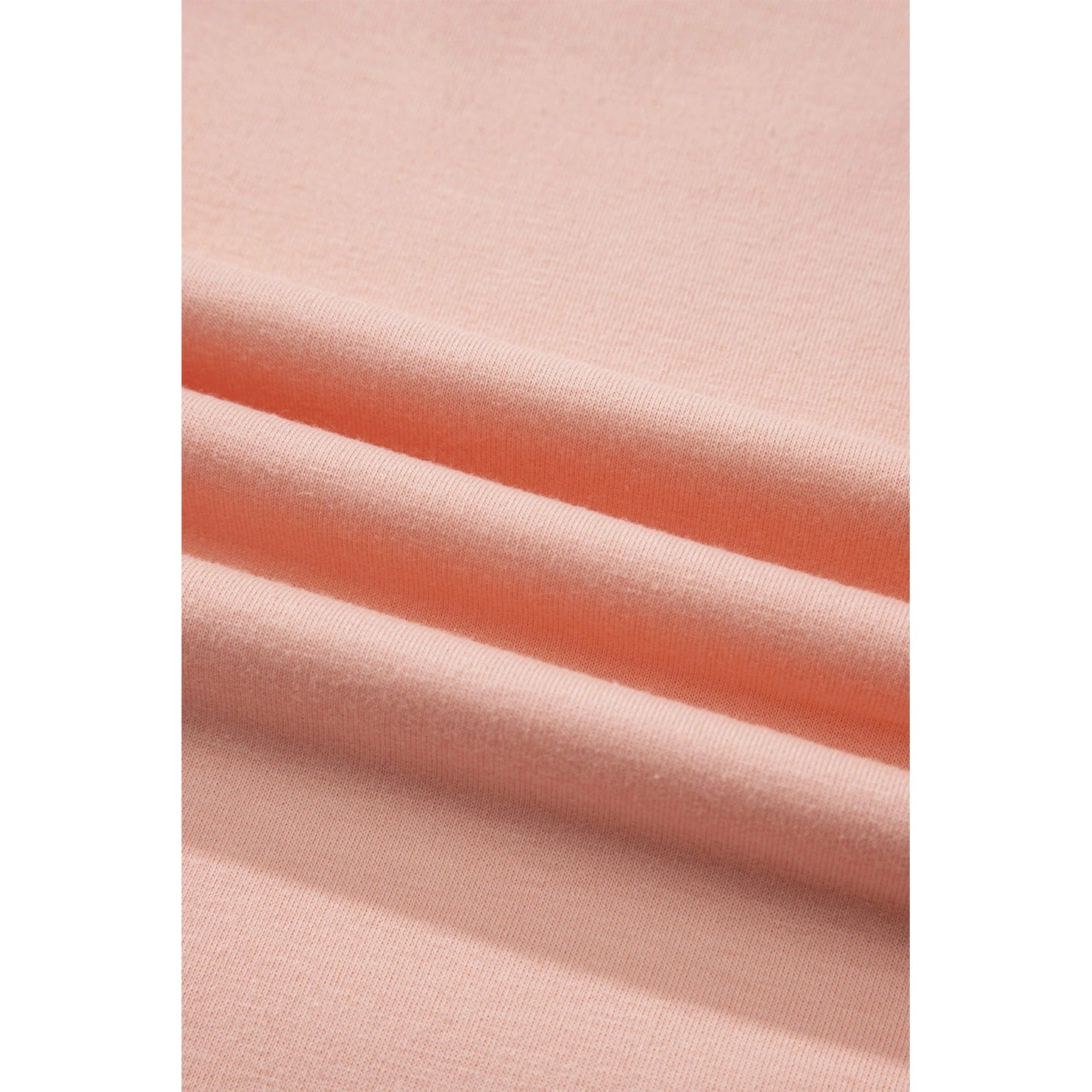 Taryn Peach V Neck Tee Drawstring Pant Set