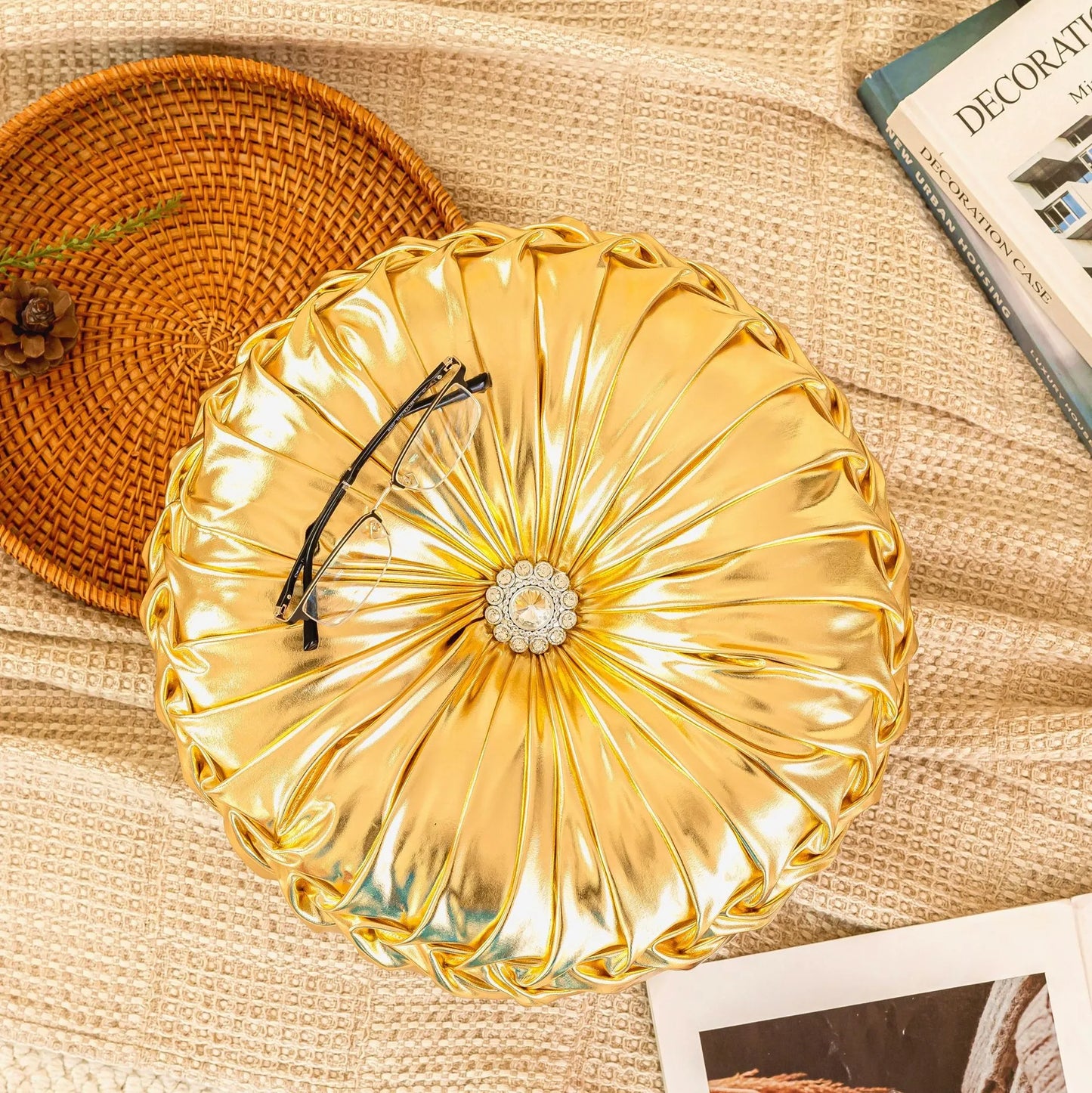 Lustre Bloom Tufted Accent Cushions - 4 Colors