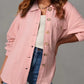 Marceline Textured Button Up Long Sleeve Shacket - 4 Colors