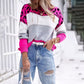 Adelina Hot Pink Leopard Print Knitted Sweater