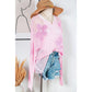 Magdalene Light Pink Big Flower Hollowed Knit Drop Shoulder Sweater